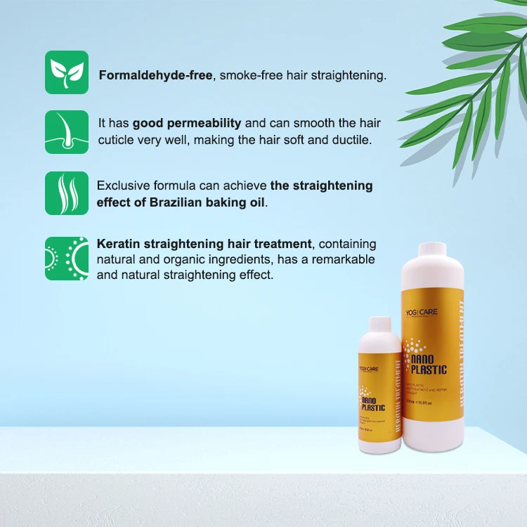 Own Brand 1000ml Natural Formaldehyde-free Nano Keratin Treatment Salon  Straight Hair Cream