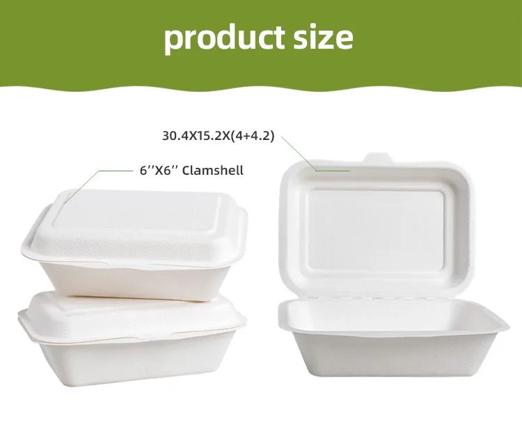 Cheap Leakproof Restaurant Take Away Sugarcane Biodegradable Disposable ...