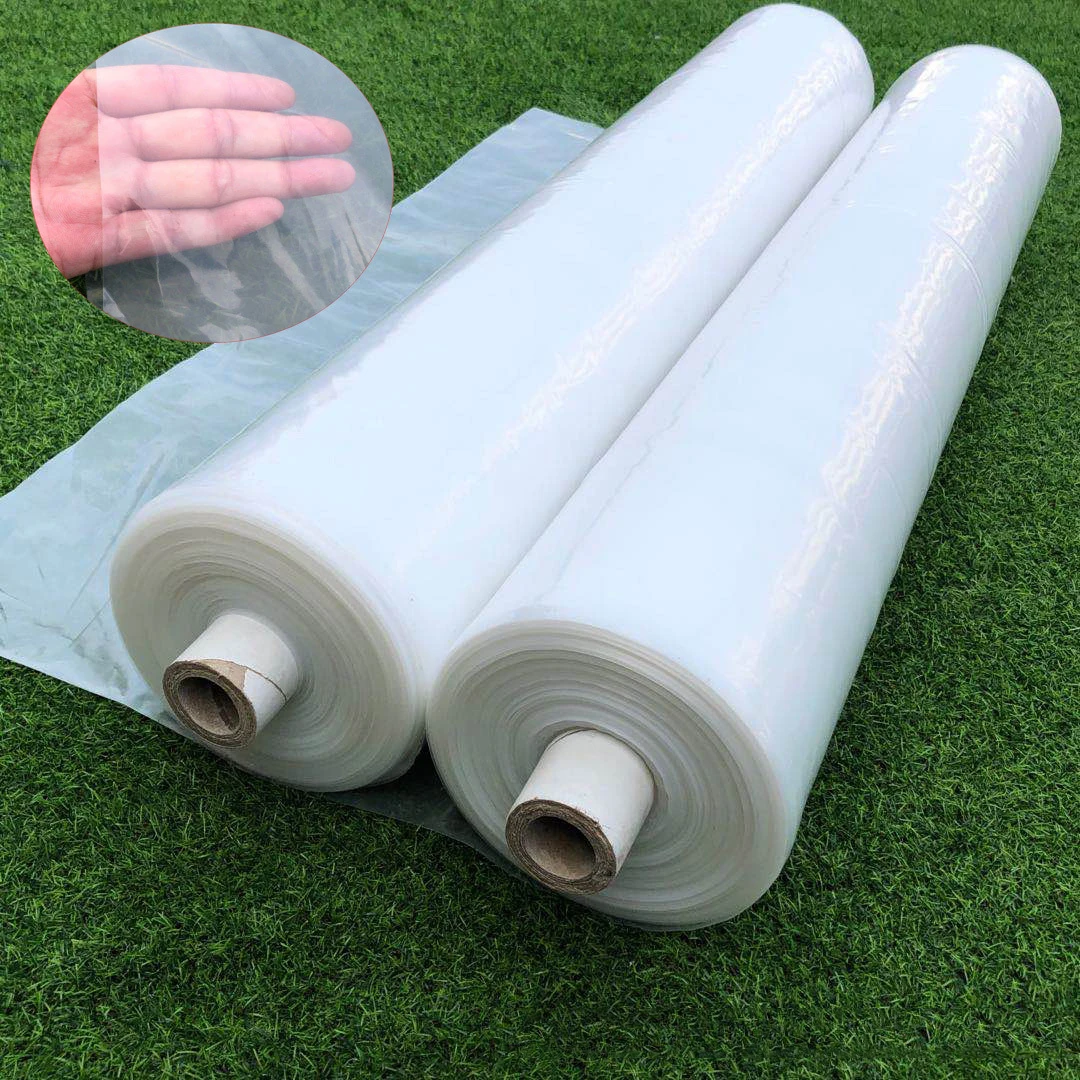 High Quality And Durable White Transparent Plastic Film Mulch Intensification Thickness Cheap Plastic Film Rolls
