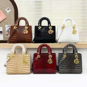 New Arrived 2026 Big Women's Handbags Ladies Luxury Fashion Crocodile Leather Bags Custom Crossbody Handbags