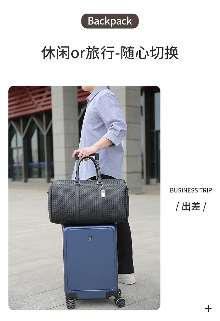 Wholesale Custom Designer Waterproof PU Luggage Luxury Sport Travel Gym Duffle Bag with Zipper Closure Trending Big Bag