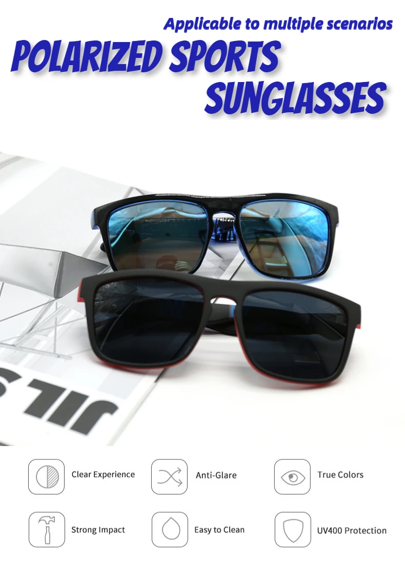 Personality Designer Custom Logo Sports Polarized Sunglasses Square