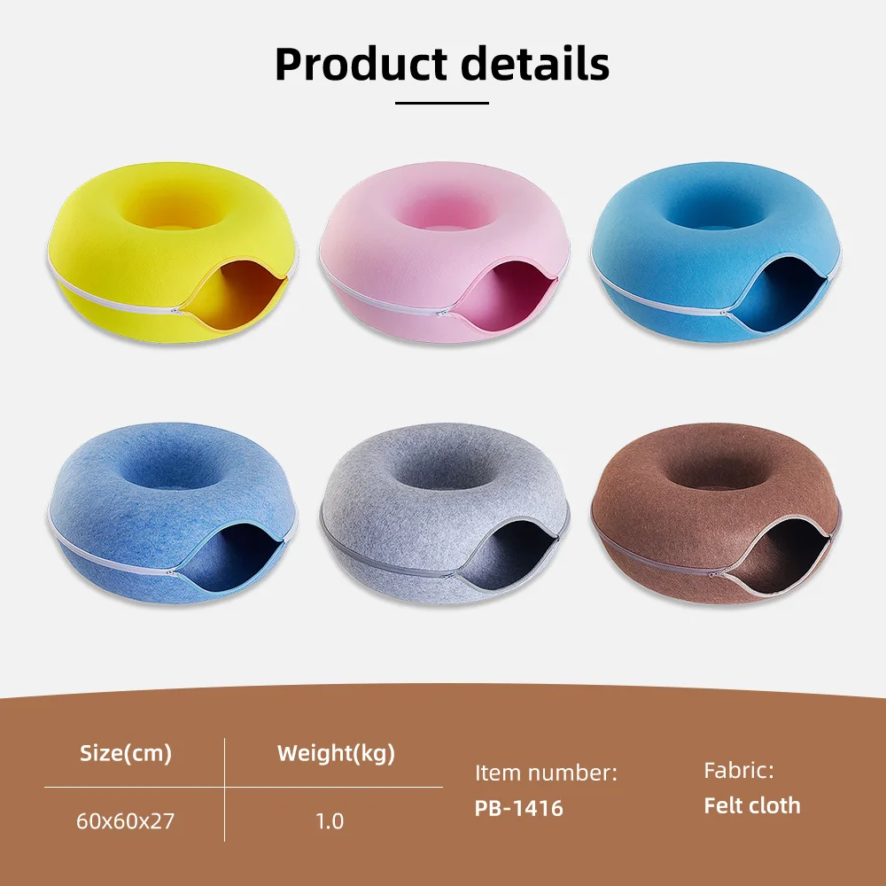 Wholesale Winter Solid Fashion Banana Shaped Warm Soft Punny Dog Bed f - product detail 3