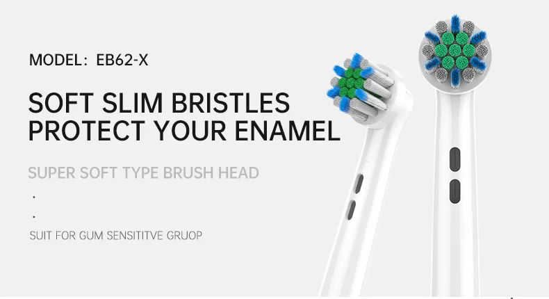 Nylon 610/612 Bristle Toothbrush Heads for Home Use with 100Packs MOQ - Compatible with Rotary Electric Toothbrush