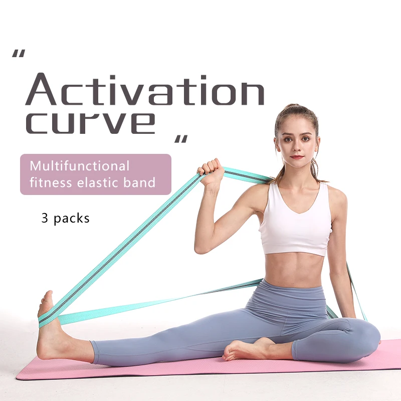 Fabric Long Resistance Bands Set Pull Up Workout Body Fitness Yoga Bands 
