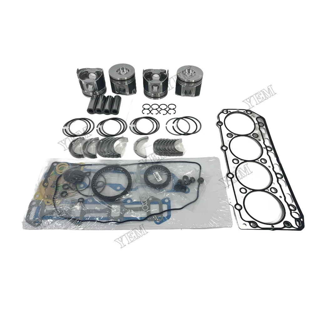for yanmar 4TNE84 Overhaul Re-ring Kit Piston Ring Full Gasket kit Main conrod Bearing Set