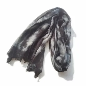 Handmade tie-dyed scarf for women New thin wool acrylic scarf