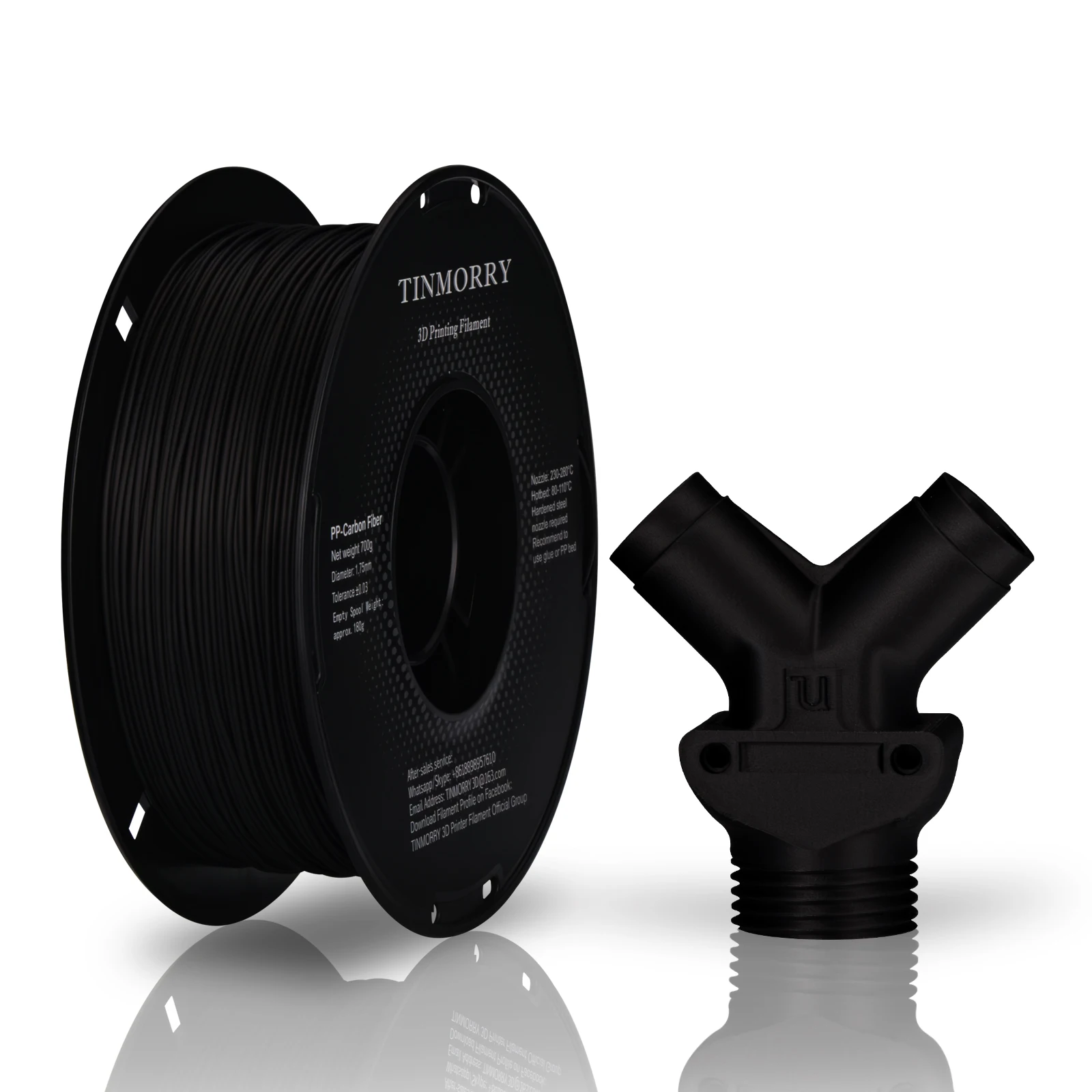 TINMORRY PP-CF Carbon Fiber Filament ASA ABS PLA PETG PC+ PA 3d  Printer Filament Black ASA CF Filament Carbon Fiber