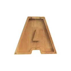 Деревянная копилка для детей 26 букв с прозрачной