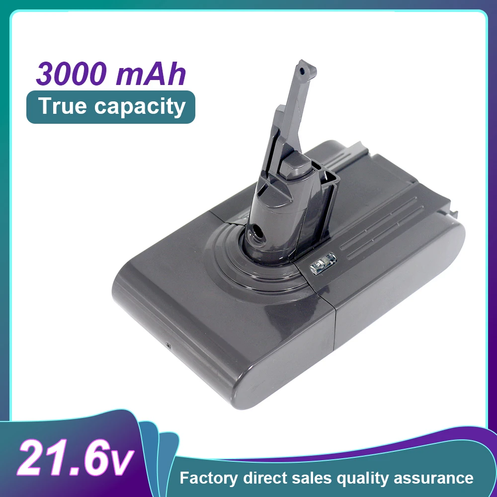 GEB 21.6V 25.2V 2Ah-4Ah Lithium Battery Replacement for Dyson V6 Vacuum Cleaner High-Performance Battery