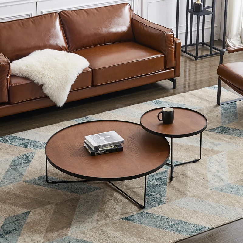 Runde Kaffee-Teetisch-Designs aus Holz