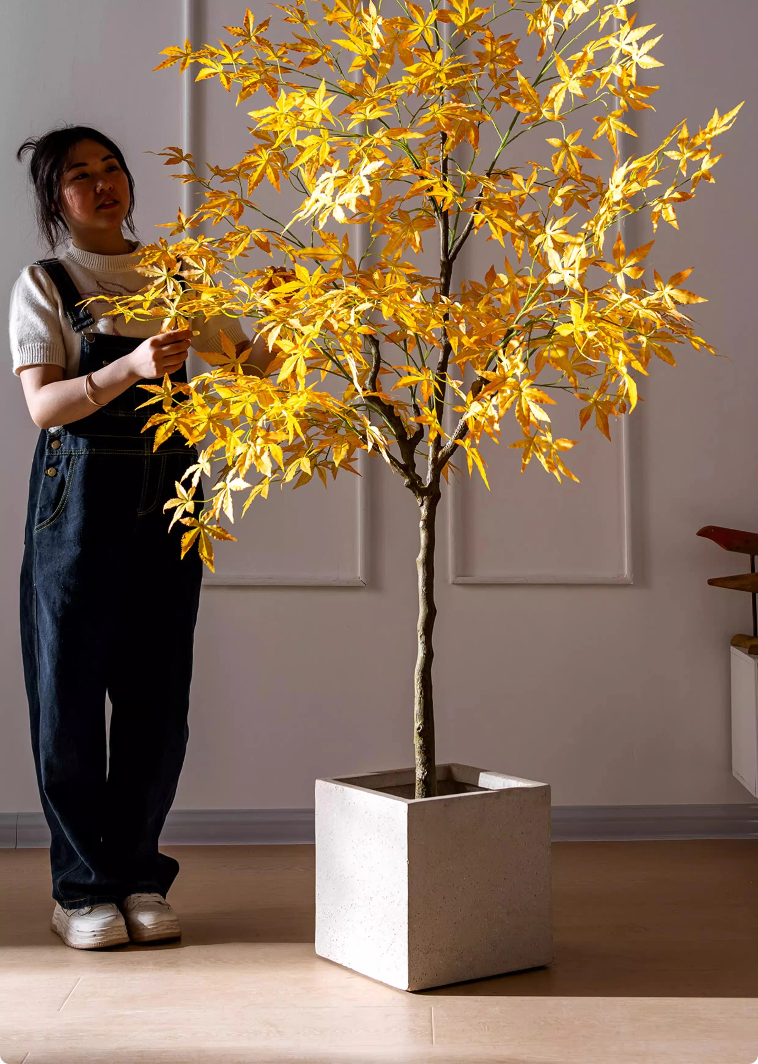 Large Artificial Plants for Indoor Artificial Trees for Outdoor Simulation Plants With Pot Red Faked Tree Bonsai Decoration manufacture