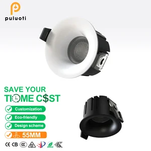 Modern Curved-frame Recessed LED Downlights COB Technology Eye protection 10-Year Warranty CRI 97 for Home Ceiling Installations