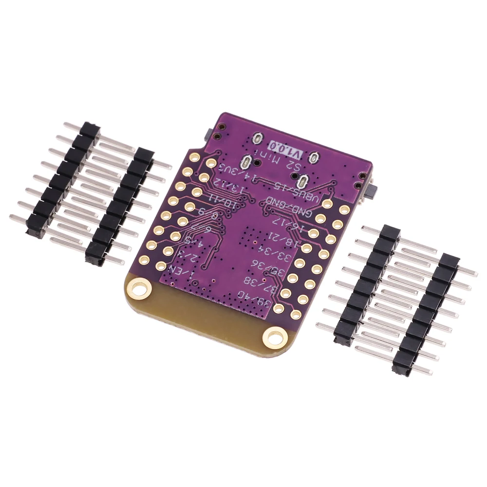 Lot de 2 mini kit de carte NodeMCU ESP32 pour module WiFi ESP32 Bluetooth Internet of Development Board Based ESP8266 entièrement fonctionnel avec broches pour kit de bricolage Ardu-ino WeMos