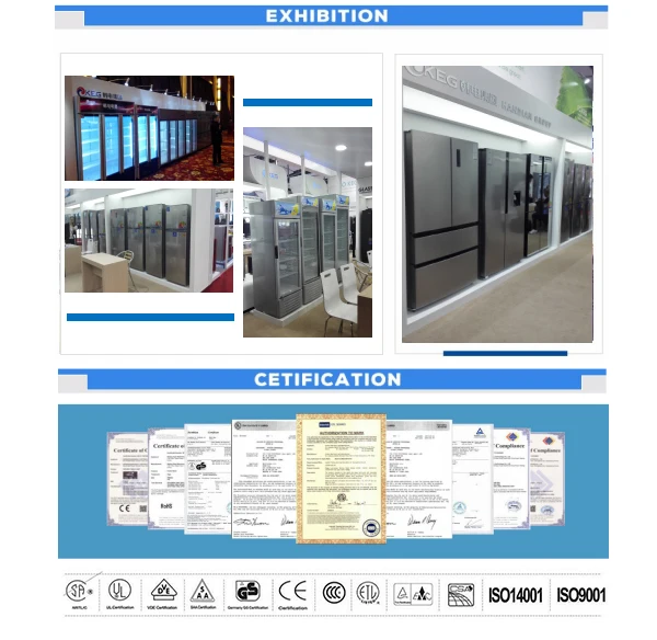 329L SAA SASO Total No Frost Design OEM Domestic Fridge Refrigerator with LED Display