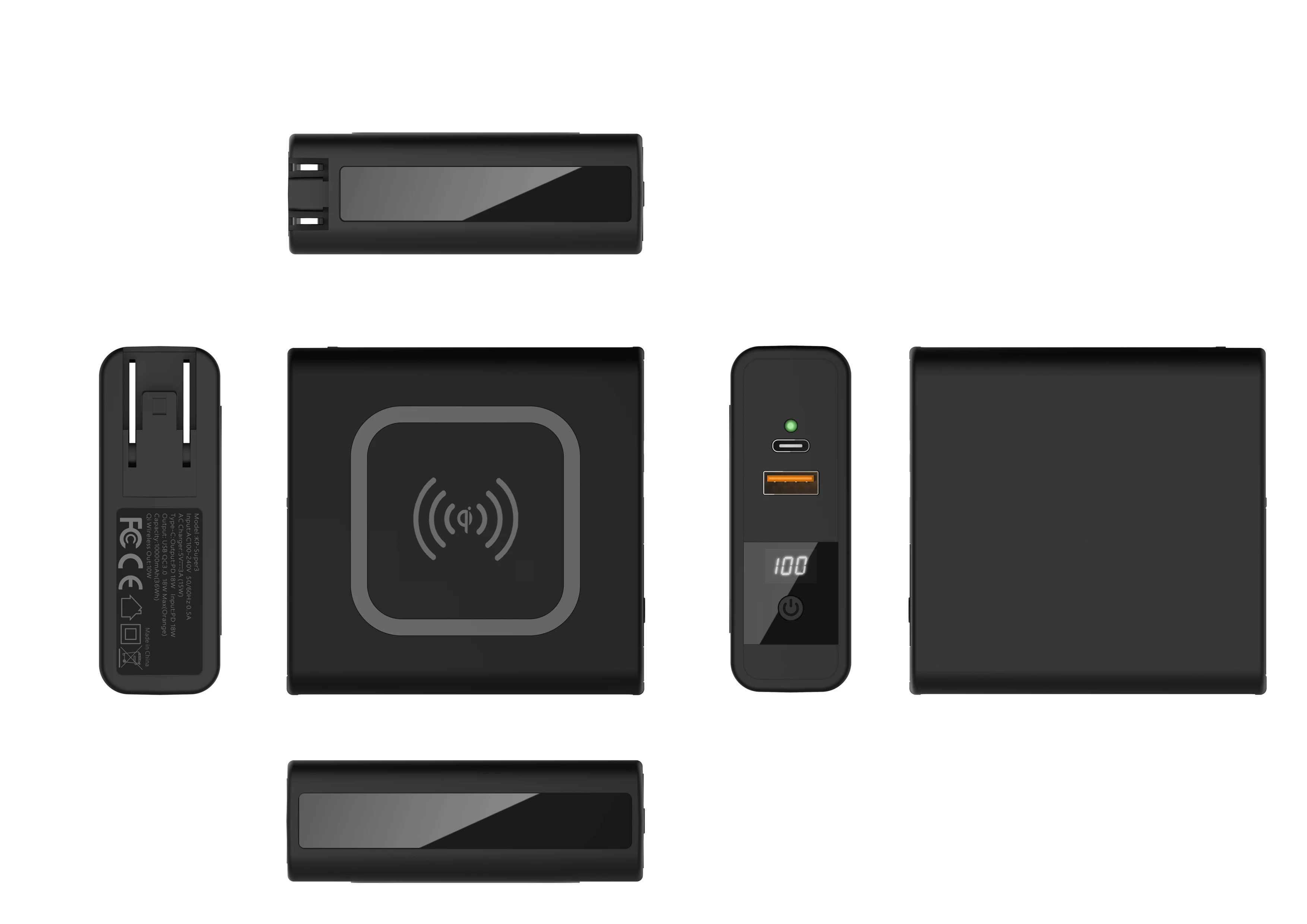 Consumer Electronics Mobile Phone 3 in 1 Portable  Multifunctional  Wireless Charging  Power Banks