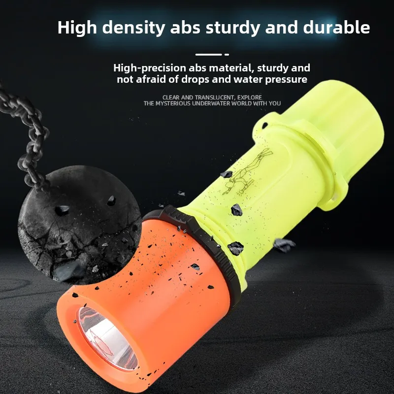 Dual-Use IP68 LED Flashlight Multi-Purpose for Land and Water USB Charging for Emergency and Outdoor Exploration