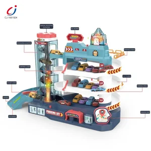 Building Winding Stair Vehicles Electric Multilayer Car Parking Lot Track Toy Set Toys Garage Parking Lot Kids Toys Car Track