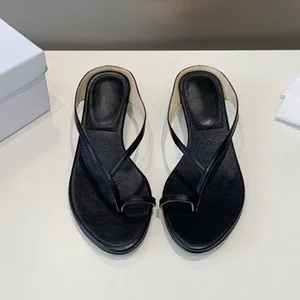 Customizable logo Herringbone slippers Genuine Leather Fashionable Women's Shoes Genuine Leather Women slippers