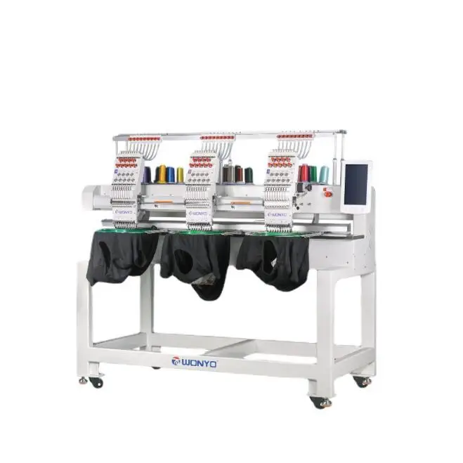 Компьютер с одной головкой двойной промышленная вышивальная машина 12 иглами маленькие бытовые вышивочные машины для шляп и
