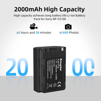 Kingma Reliable and Replacement NP-FZ100 Lithium Ion Camera Batteries for Sony Camera detail image