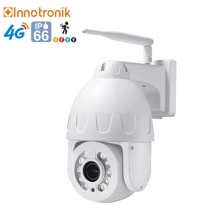 Innotronik 5MP IP 4G SIM Card 5X Optical Zoom Hi3516E Sony335 Outdoor Security Metal PTZ Speed Dome Camera Camhipro App