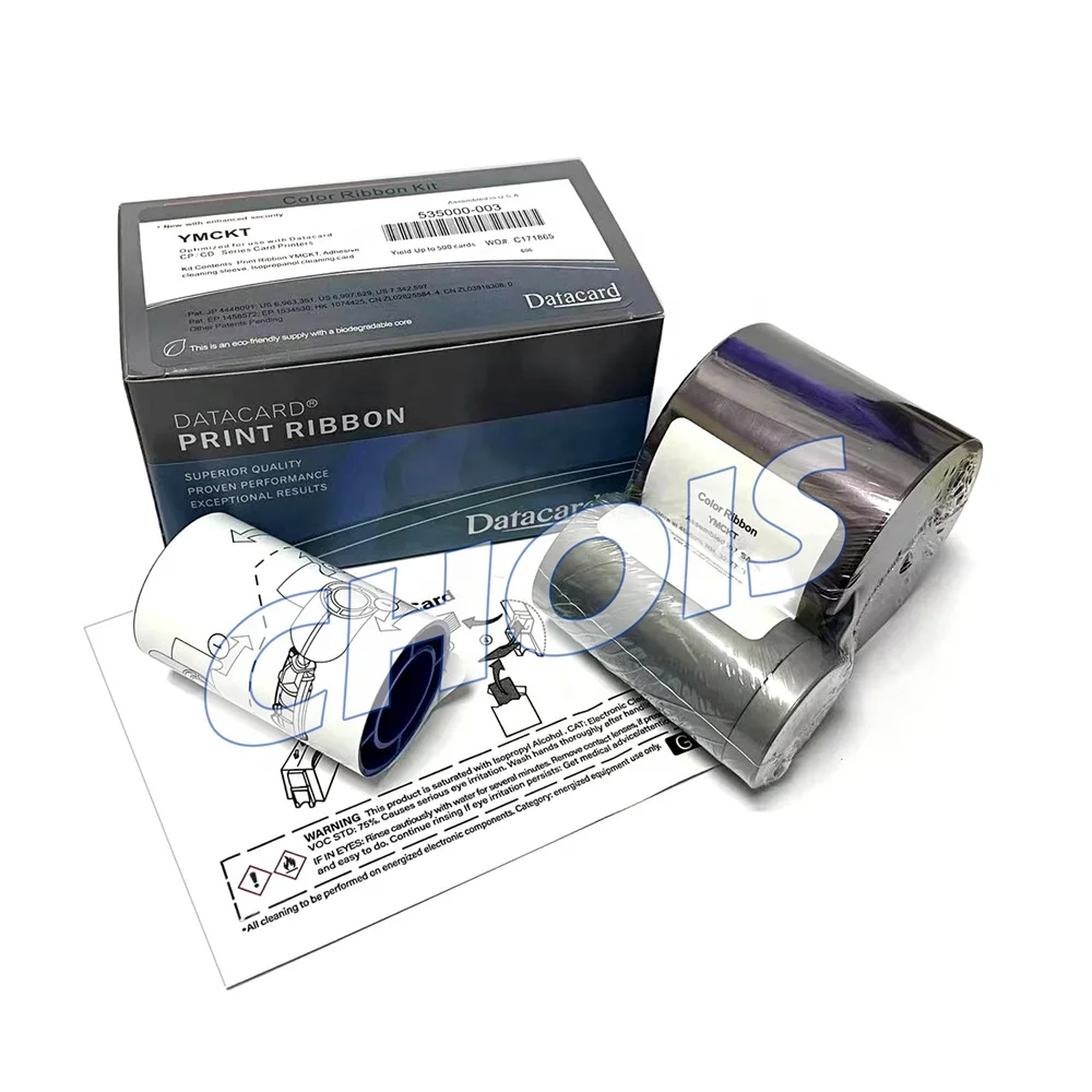 Datacard Cd & Cp Series Printer Ymckt 500 Prints Ribbon 535000003