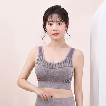 3D gather shockproof vest bra main image 1