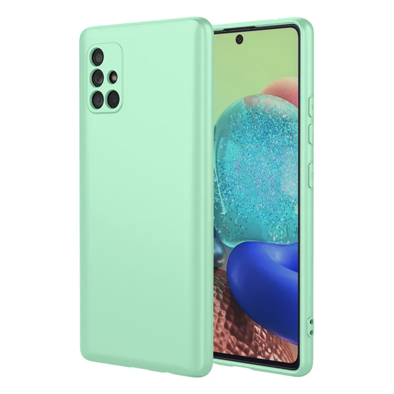 Fast Delivery Liquid Silicone Colorful Shockproof Case Silicone Back Cover  Case for Samsung Galaxy A71 5G