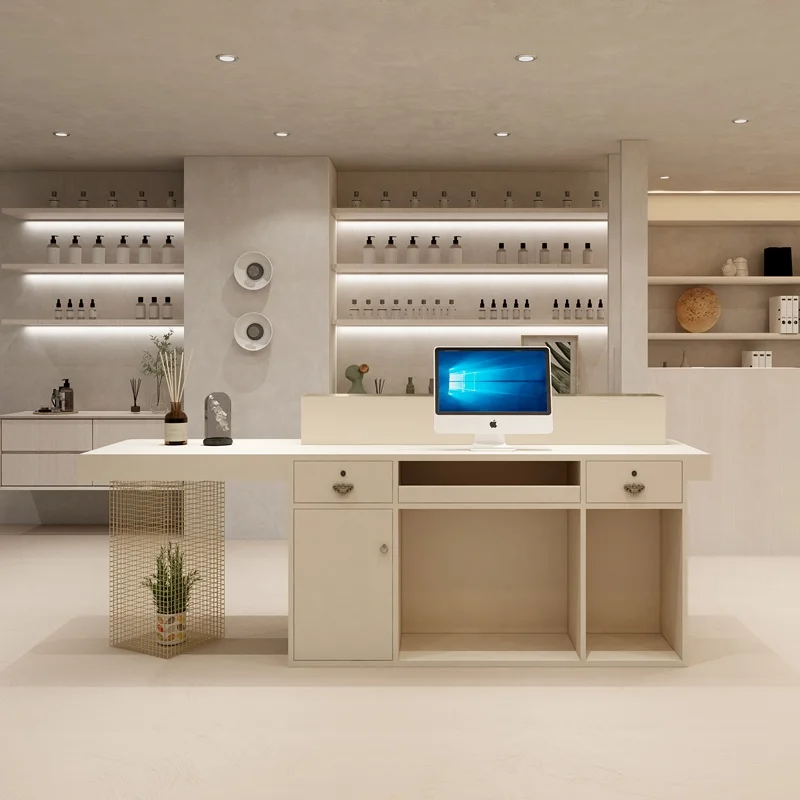Reception Table Simple Modern Design for Beauty Salon Clothing Store Barber Shop or Office Reception Desk