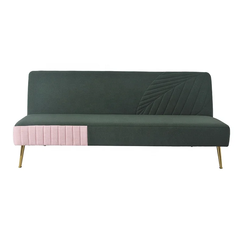 Nisco Leaf Tufted Memory Foam Sofa Bed with Golden Legs