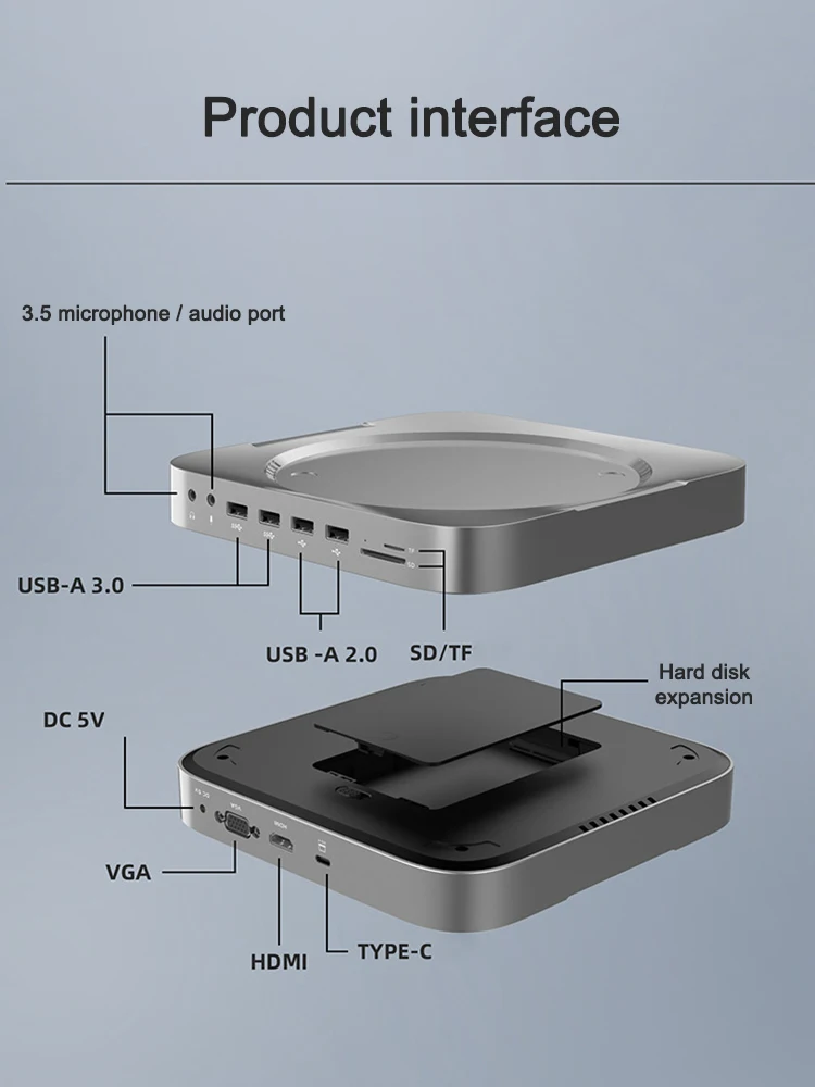 Jumon Smart Mini Type-C Hub High-Speed HDD Enclosure