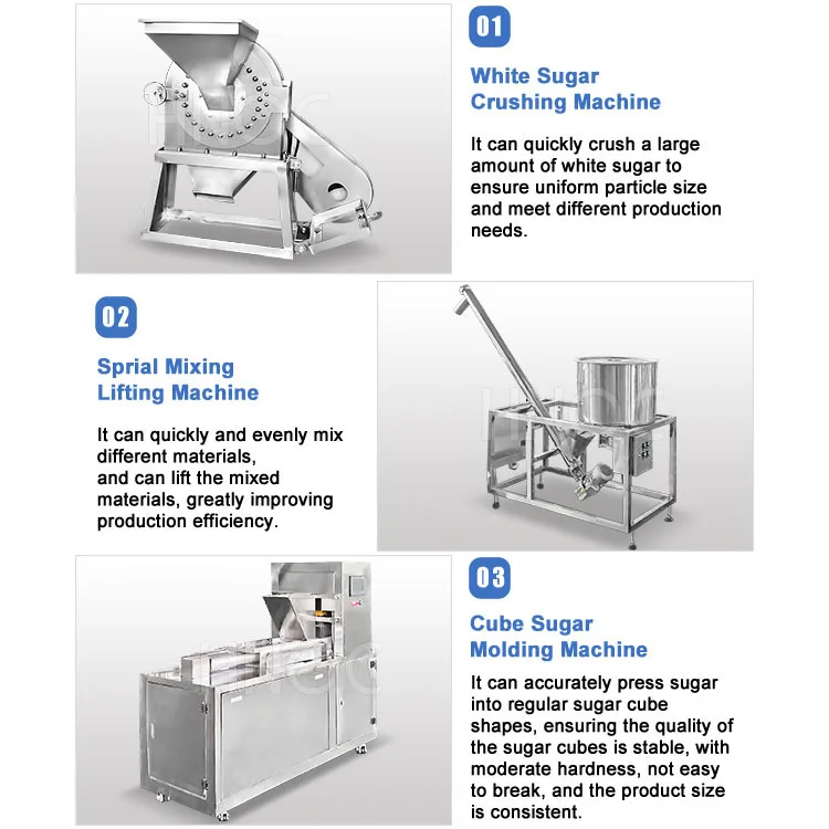 HNOC Automatic Small Scale Stevia Brown Sugar Production Line Plant Jaggery Press Sugar Cube Make Machine