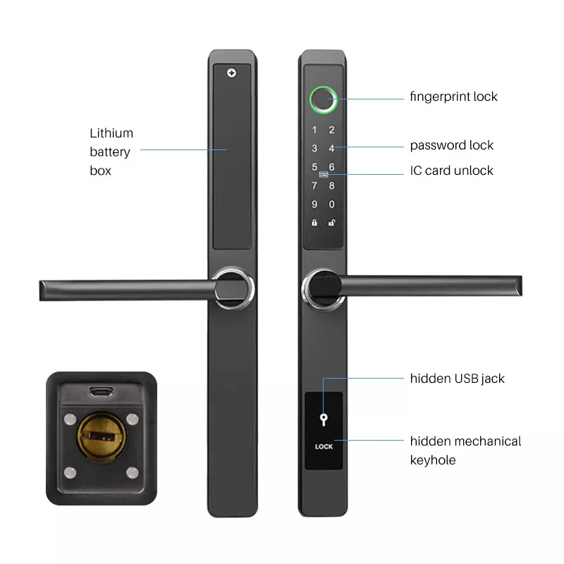 European Ttlock App Intelligent Fingerprint Finger Print Front Door ...