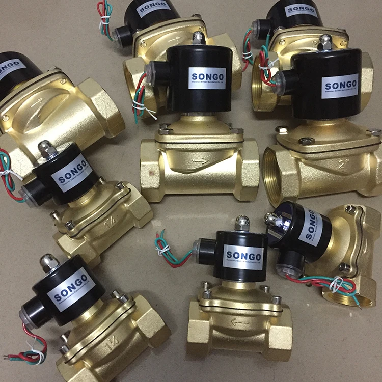 Electric 12V 24V BSP NPT Normally Closed Open 2 Way Diaphragm Magnetic Control Brass Gas Air Water S