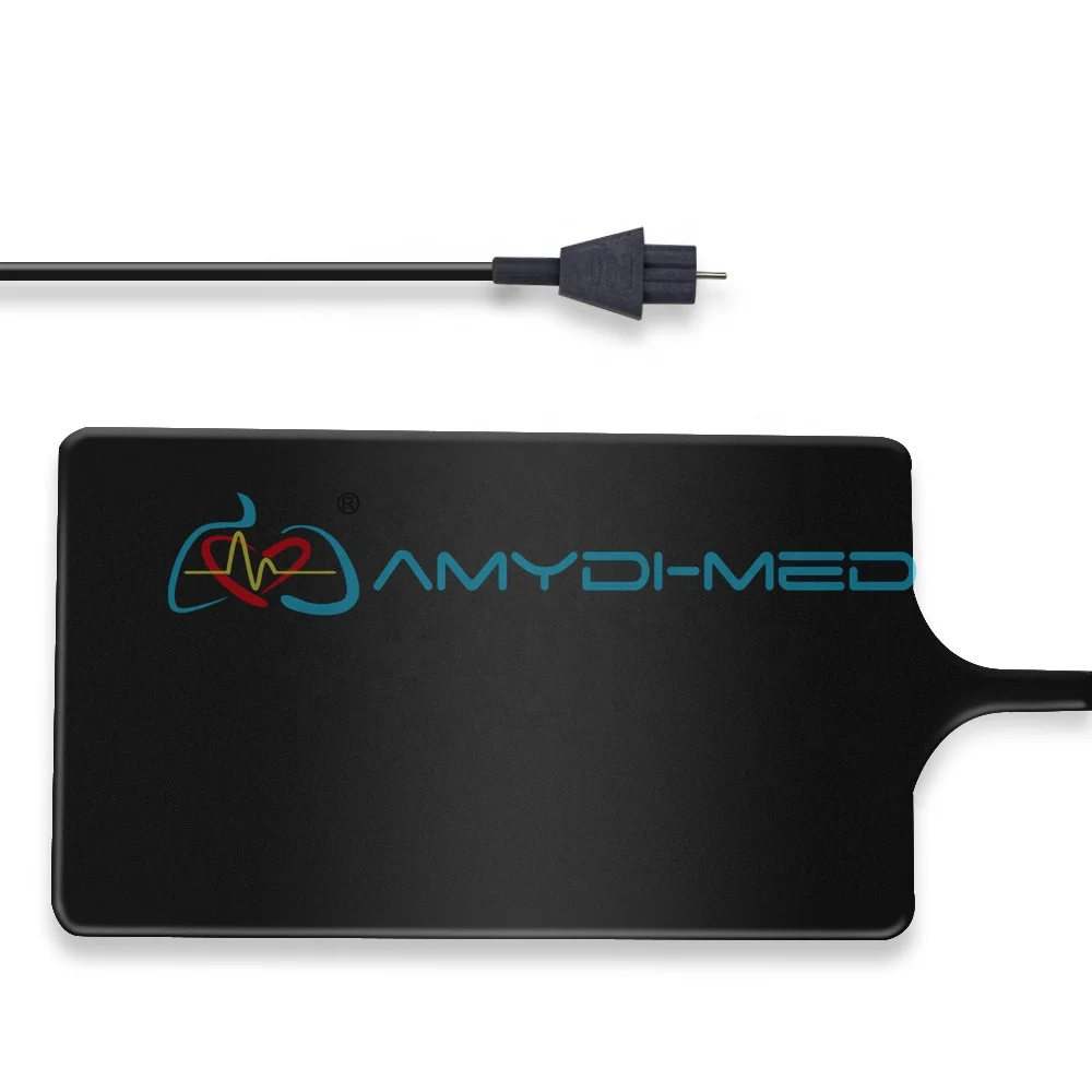 Amydi-med Factory OEM Patient Plate/esu Leep Plate Reusable Electrosurgical Grounding Pads Black Hospital Medical Soft Clinic