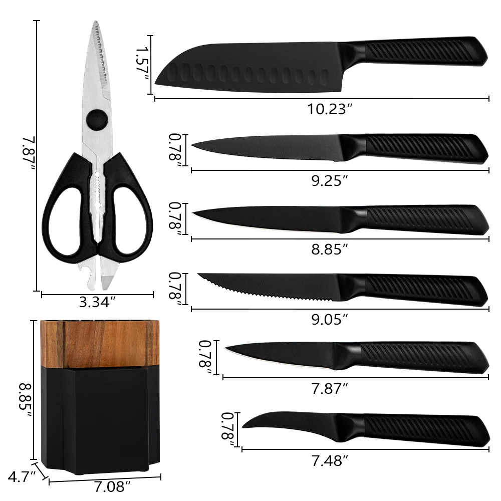 Kitchen King Knife Set, 18-Piece Kitchen Knife Set With Block