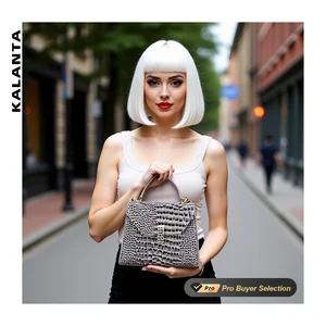KALANTA Vintage Square Femme Lining Brand Flap Online Shopping Women's Pattern Handbags Print  Messenger Bag