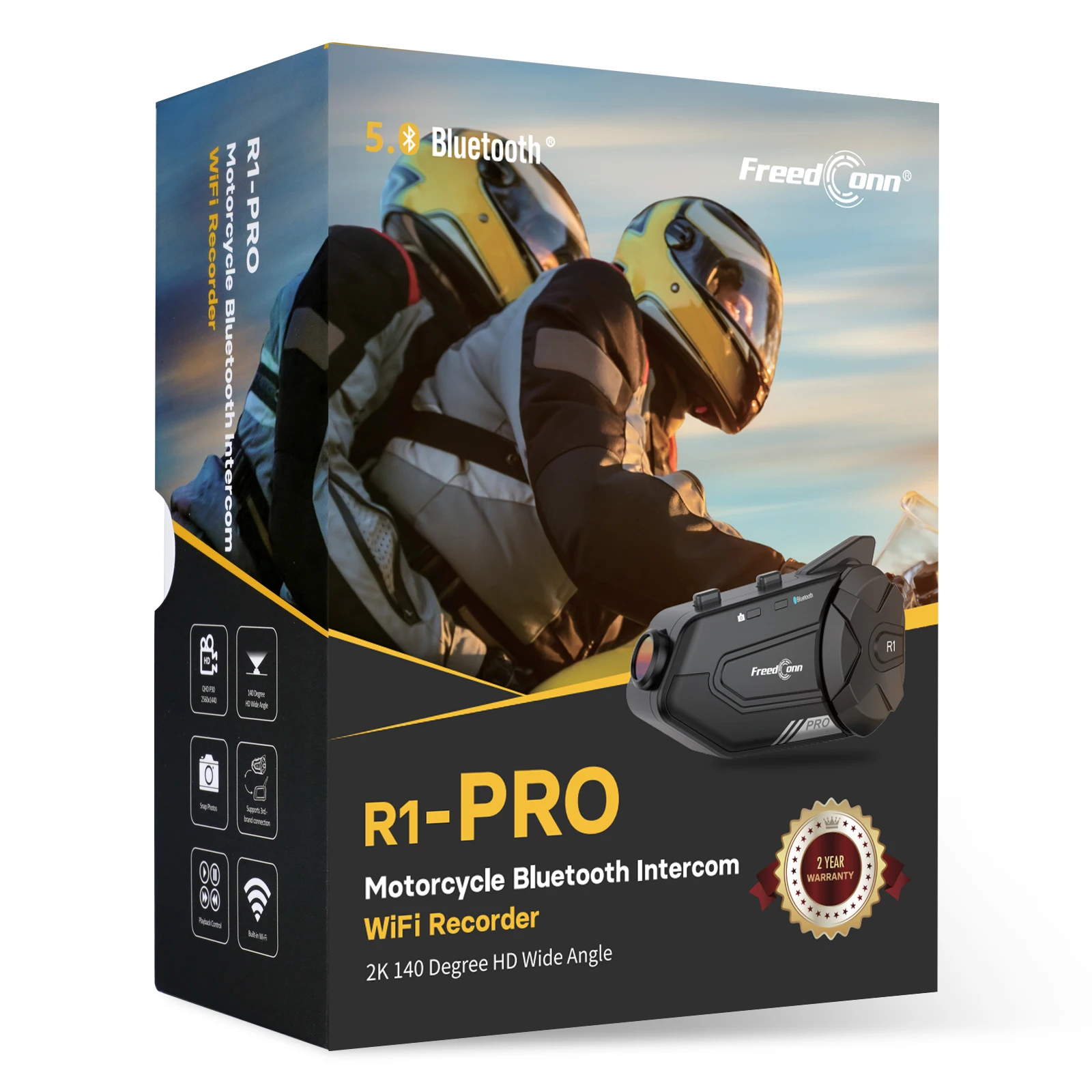 Freedconn R1 PRO - Ultimate 1080P Video Recorder for Motorcycles