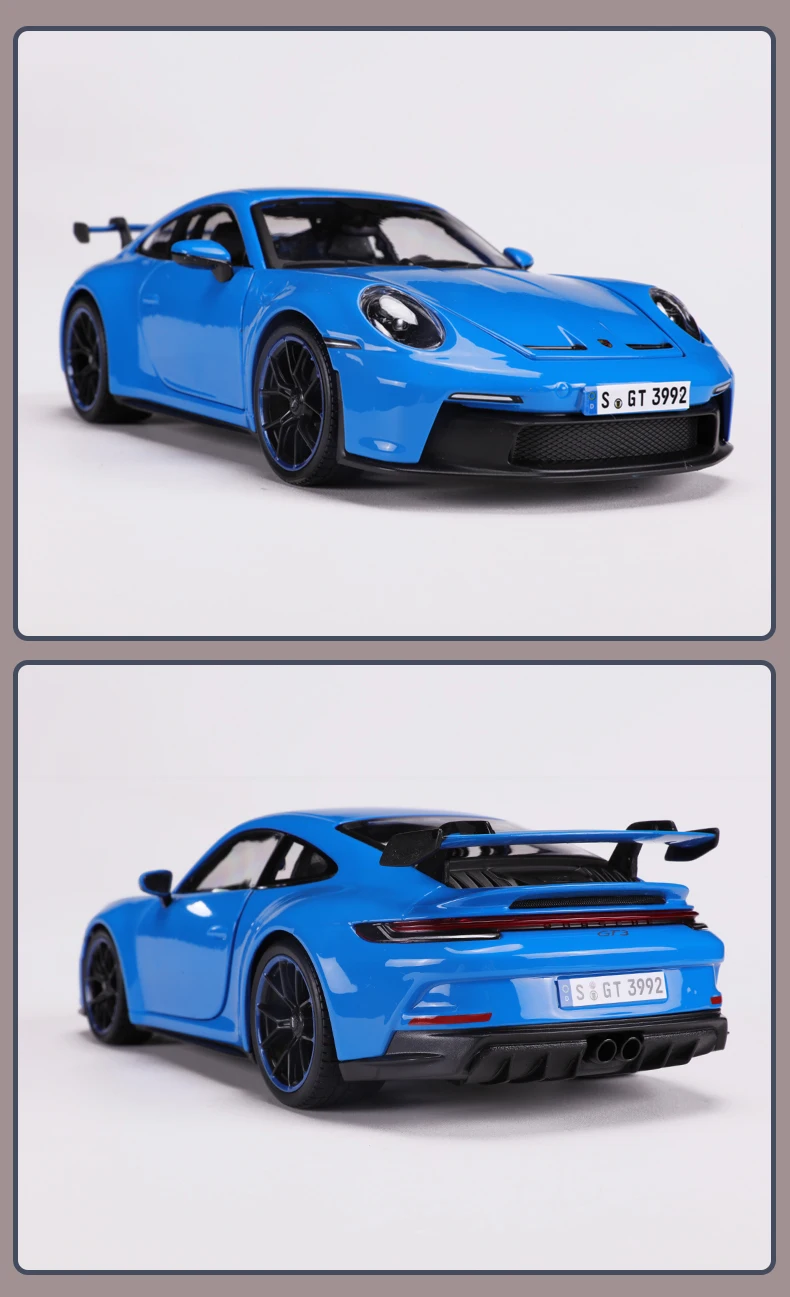 Maisto 1/18 Diecast Model Car 911 Gt3 Diecast Custom Car Alloy Model ...