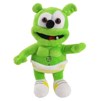 Wholesale Soft Green Singing Gummy Bear Plush Stuffed Toys With Music