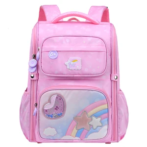 Large Cute Backpack for Girls Students with Laptop Feature New Design Kids Daily School Bag with Logo and Letter Pattern