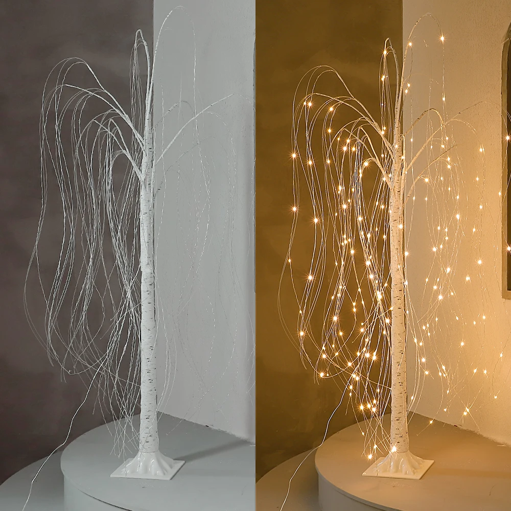 Fairy Romantic RGB Living Room Night Decoration Lamp  Weeping Willow Artificial LED Tree Light