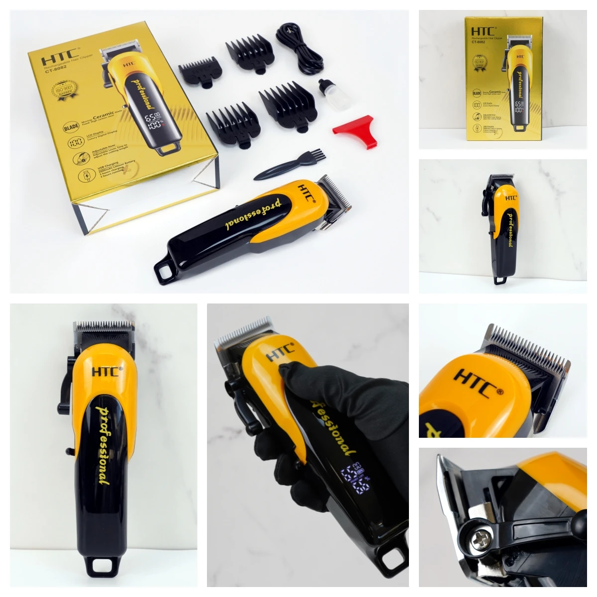 パイソン　htc HTC CT-8082 Luxury Digital Display Hair Clipper - Professional