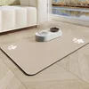 No-wash pet placemat - large dog and puppy brown