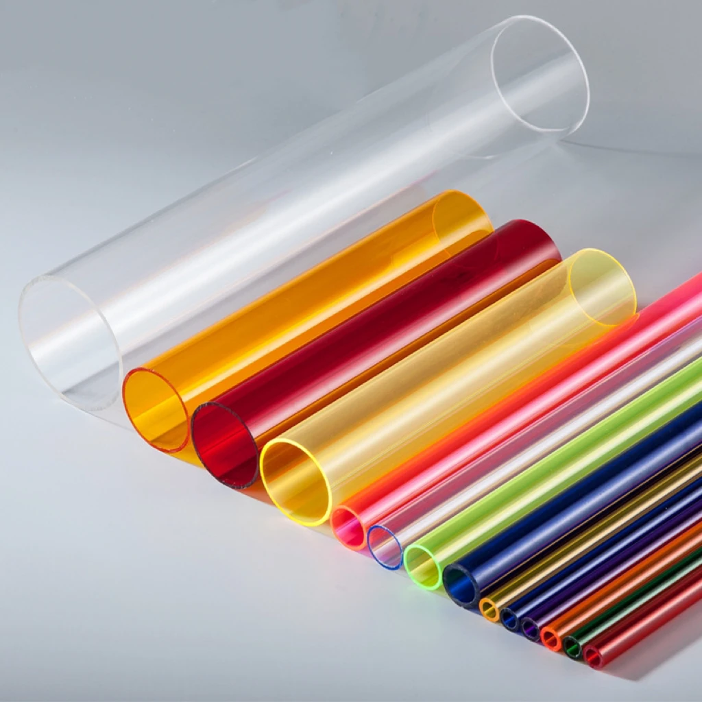 Colorful Hard Transparent Clear Round Plastic Pipe Acrylic PC PMMA Clear Customize Tube