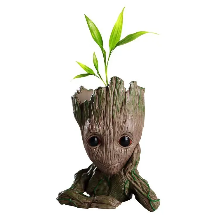 Linda Toy Wholesale Polyresin Flower Pot Cute Baby Groot Figurine Pen ...