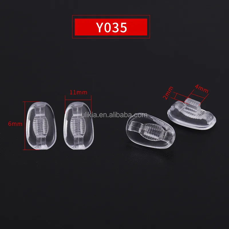 Eyeglass Nose Pads - Silicone Nose Pads for Glasses Anti 6 pairs 0.5 mm  Clear