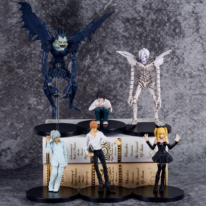 atacado brinquedos anime boneca morte nota esqueleto morte ryuk lem  ornamentos anime ação figuras