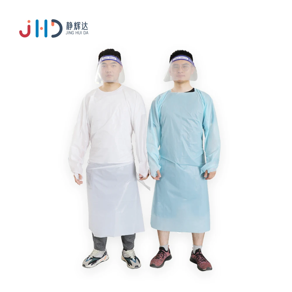 Fine and Complete Packing Top-quality CPE PE Plastic Isolation Gown